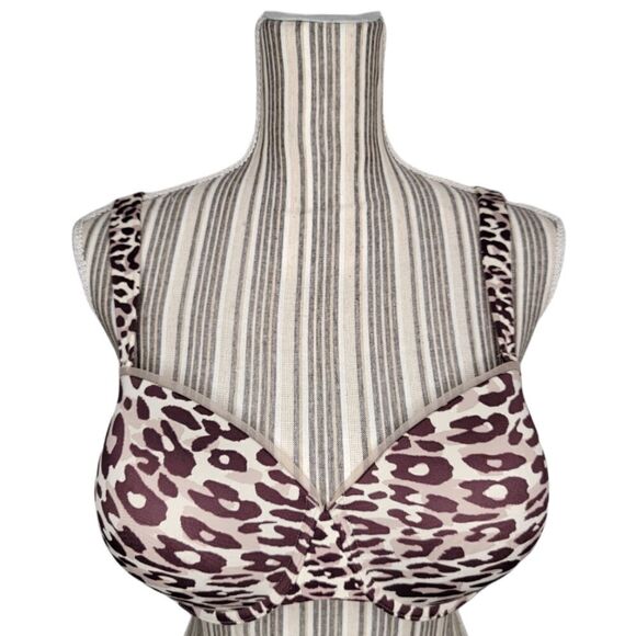 Vanity Fair Age Defying Lift Convertible Leopard Print Underwire Bra - Picture 1 of 8